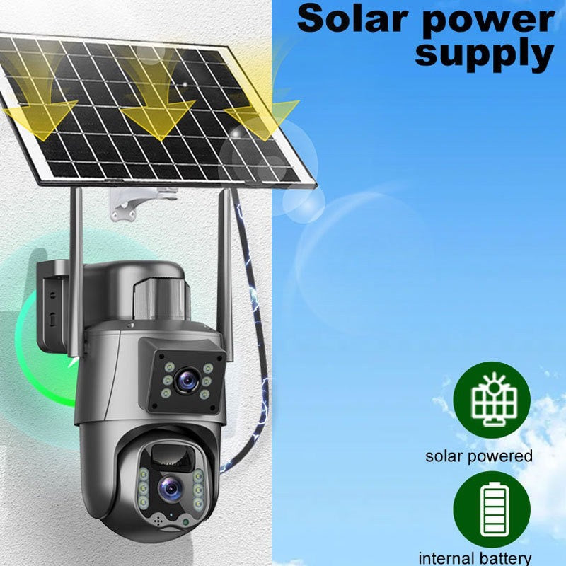Caméra Solaire Double Objectif (WIFI)