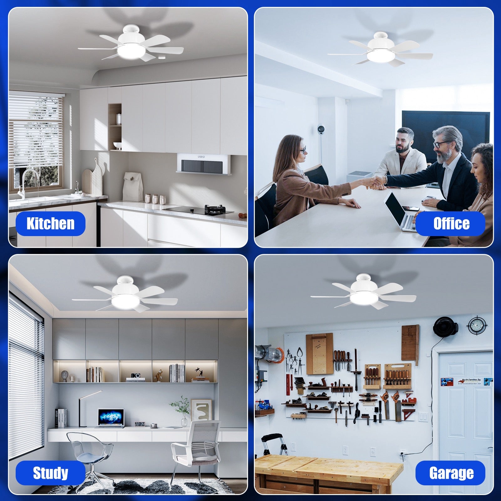 Ventilateur de Plafond (adapté pour ampoules)